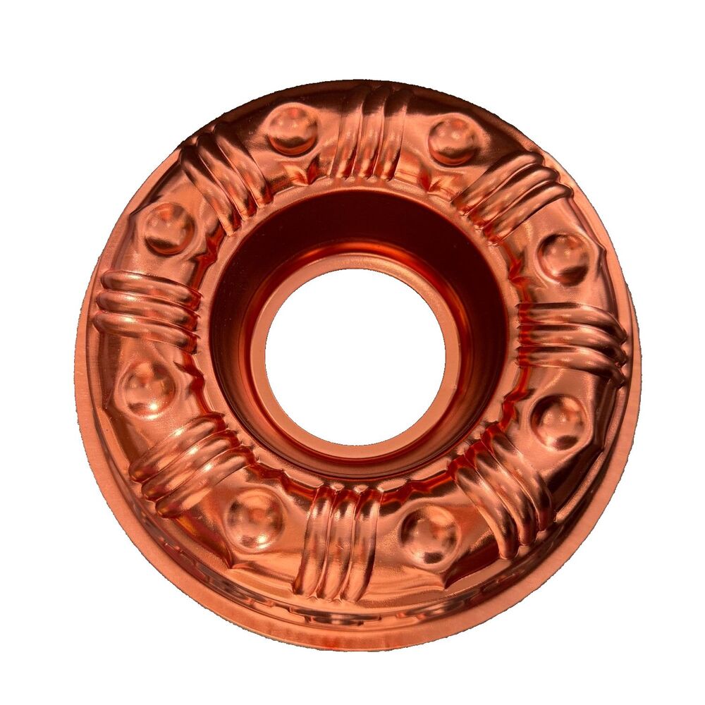 Copper tone Jello Mold Bundt Cake Pan Wall Hanging 8.5" Round 3.5 cups